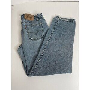 Vintage Levi’s 550 Orange Tab Jeans 34x32 Light Blue Relaxed Fit